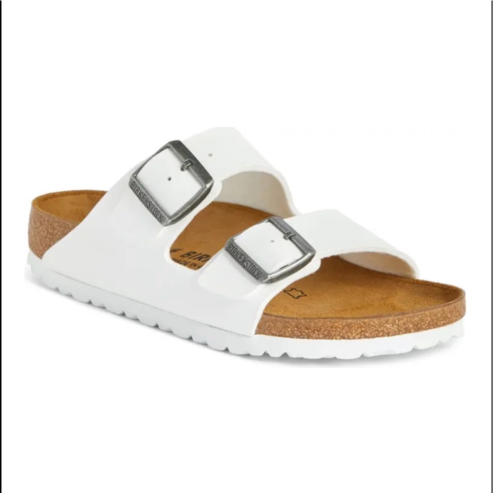 BIRKENSTOCK Arizona Birko-Flor Sandal White Synthetic Leather 37 EU 6- 6 1/2 US